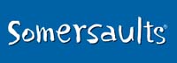 Somersaults Logo on Blue