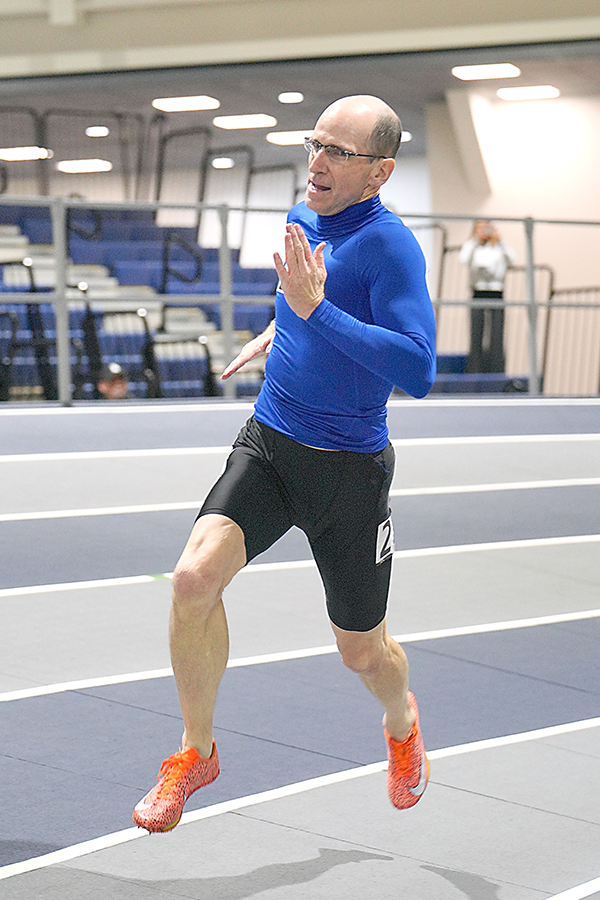 David Gibbon M60-64 400m American Record at the Reno Indoor Track